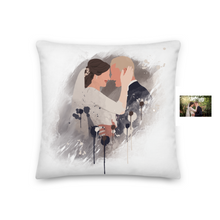 Load image into Gallery viewer, Personalised wedding abstract cushion