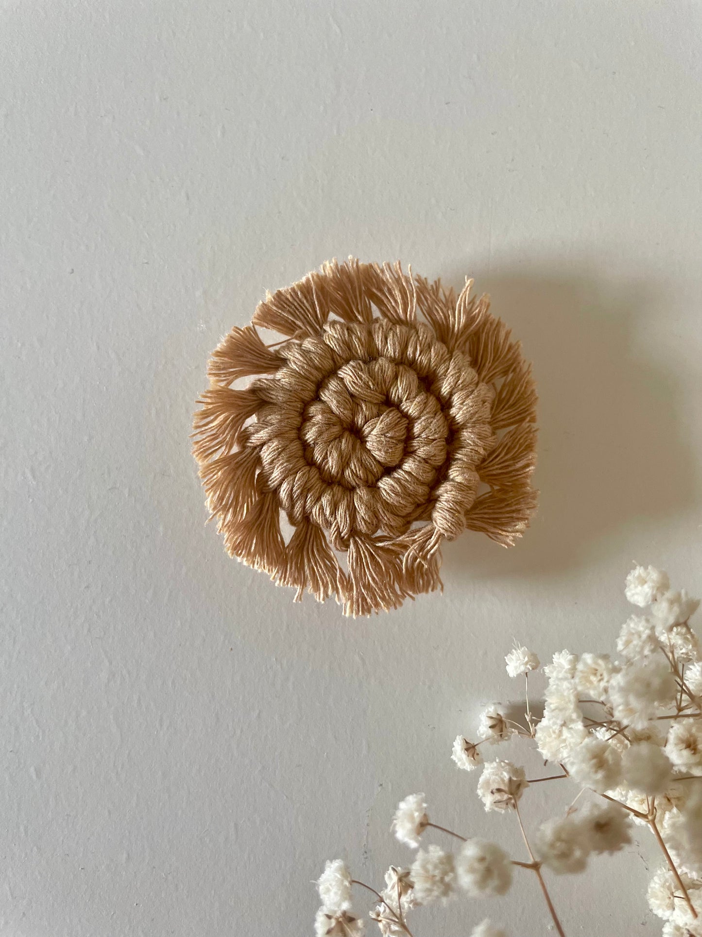 Handmade Spiral Macrame Fridge Magnet