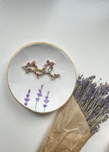 Load image into Gallery viewer, Handmade Jewellery Dish Lavander Pattern