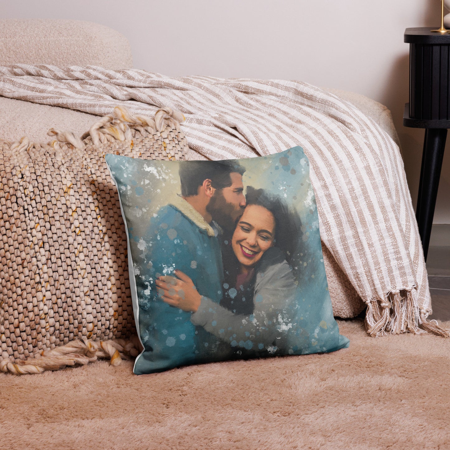 Personalised cushion for couples