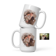 Load image into Gallery viewer, Set of 2 personalised mugs for wedding and anniversary gifts
