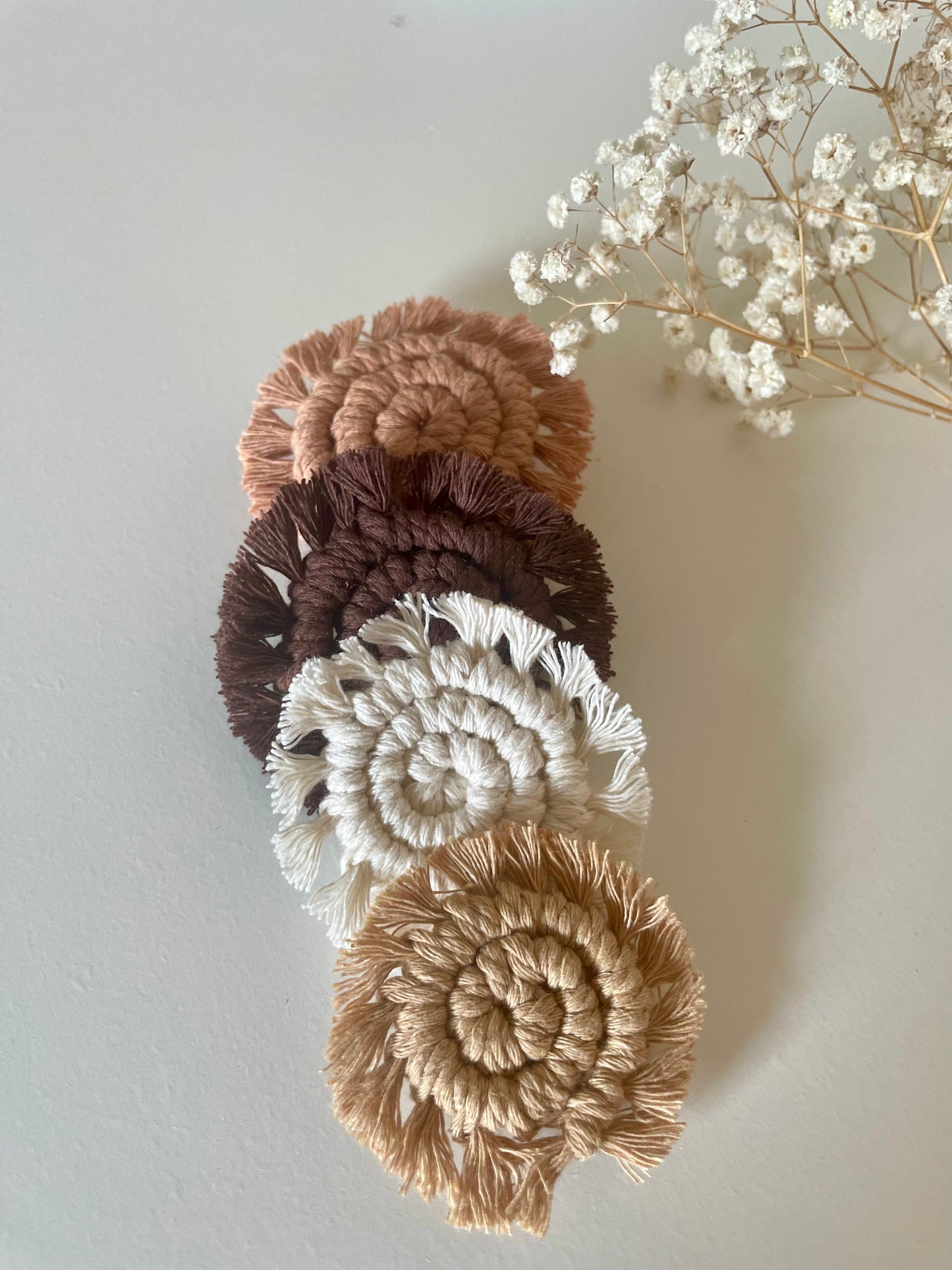 Handmade Macrame Spiral Phone Pop-Up Button