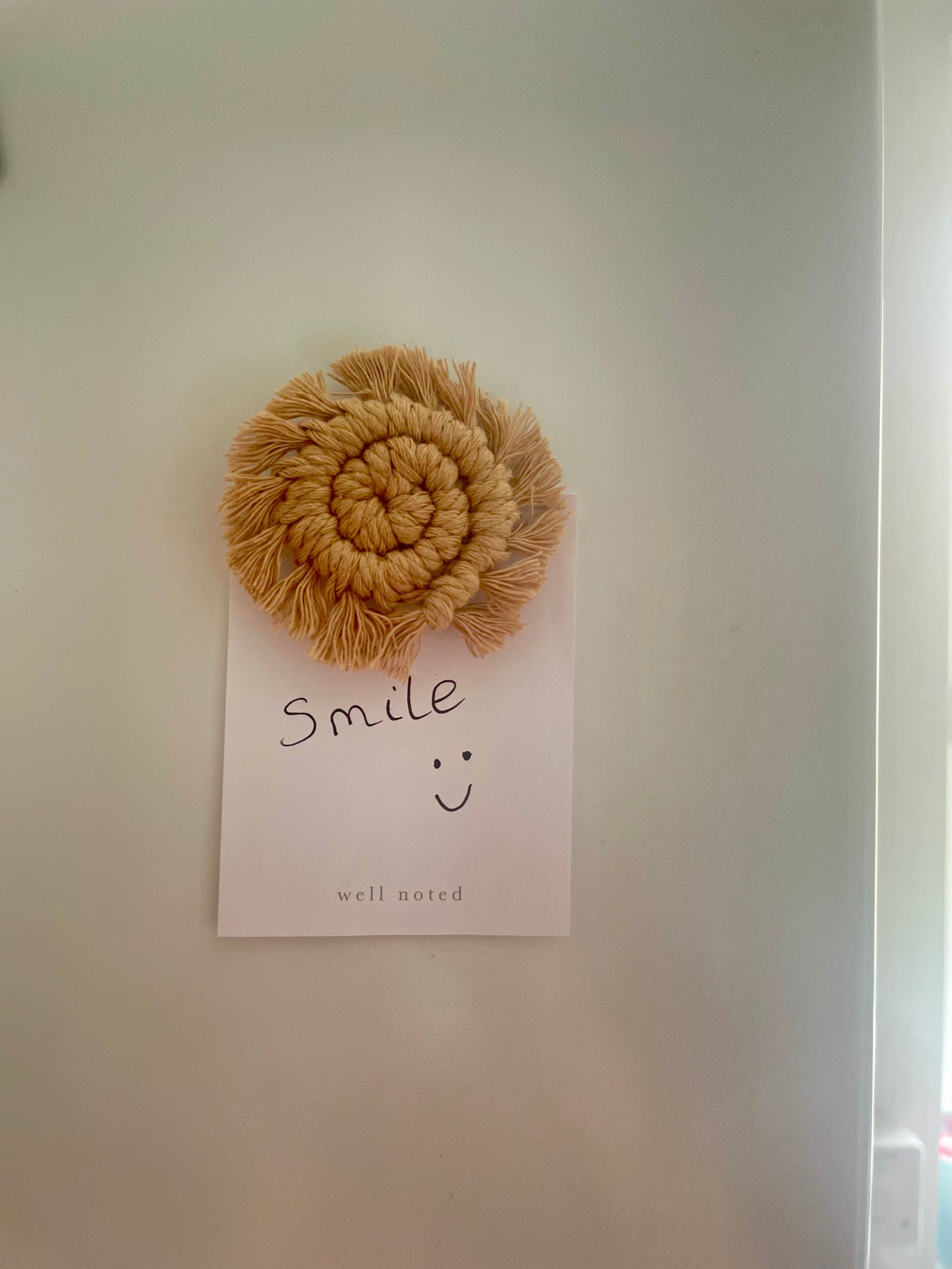 Handmade Spiral Macrame Fridge Magnet