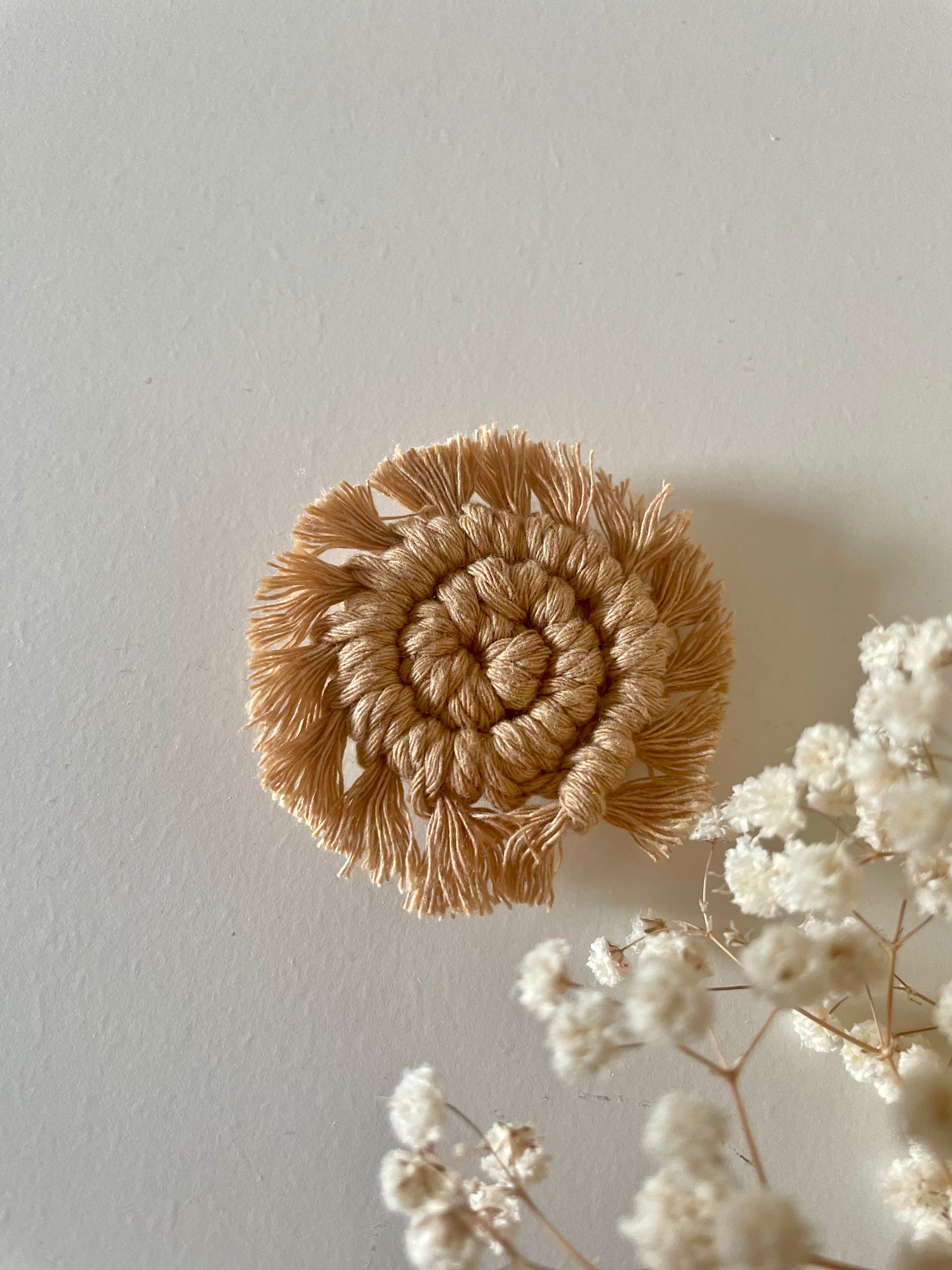 Handmade Spiral Macrame Fridge Magnet