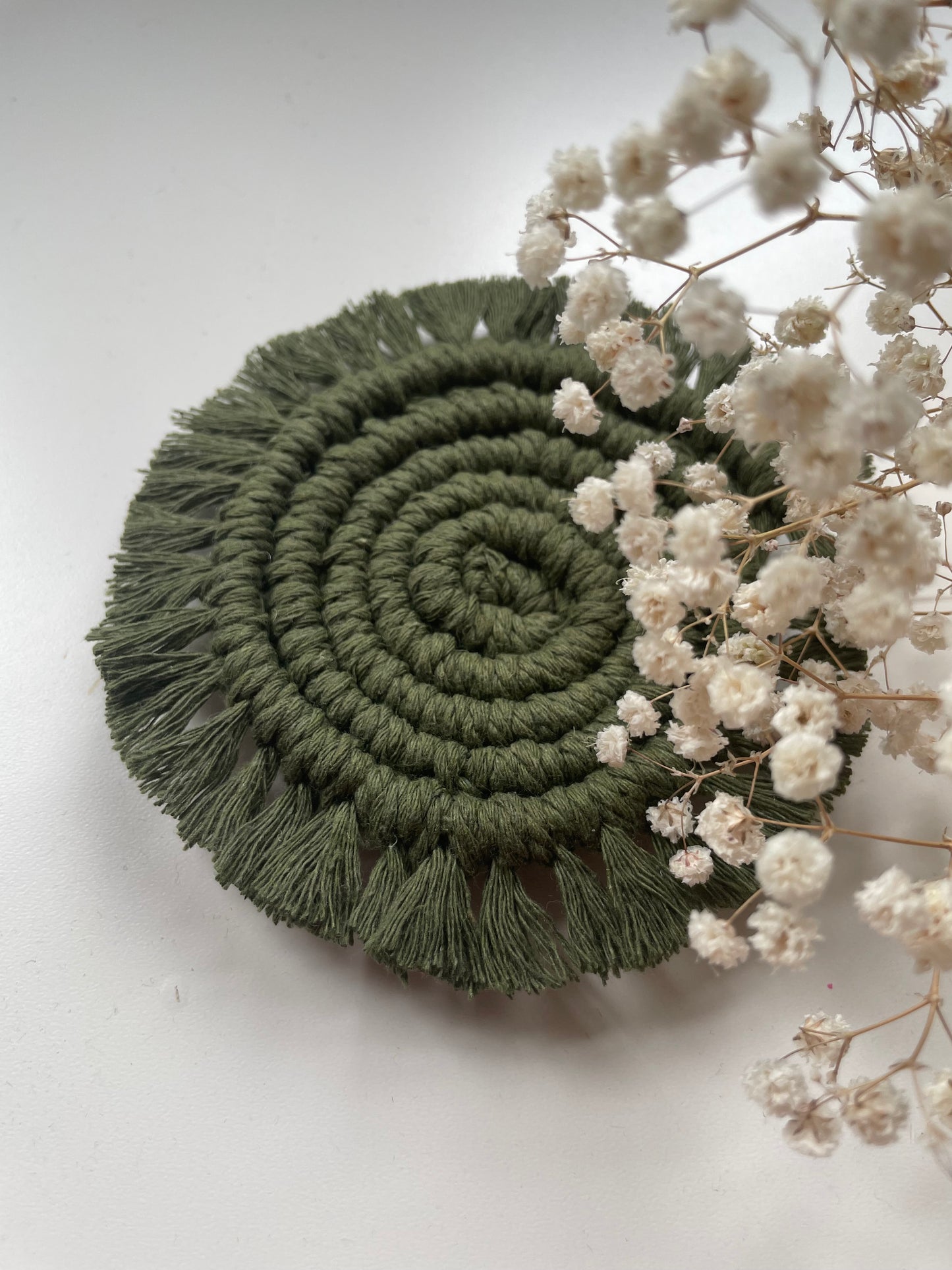 Macrame round coaster