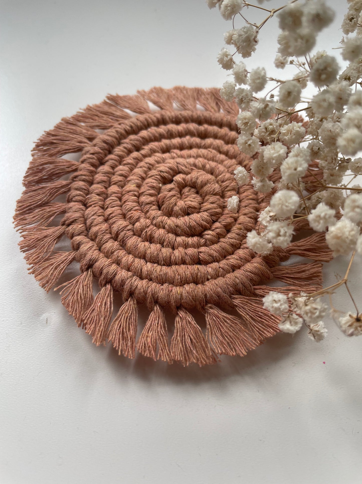 Macrame round coaster
