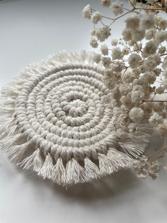 Macrame round coaster