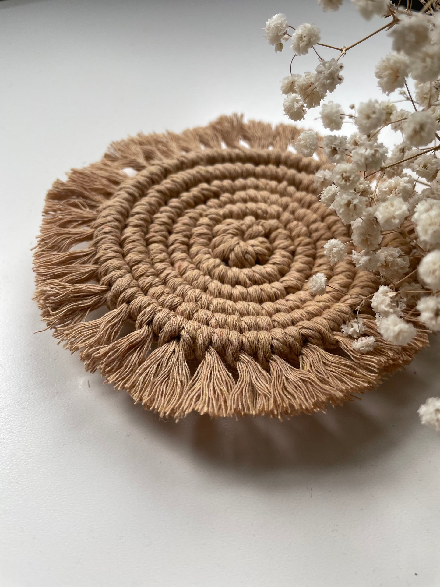 Macrame round coaster