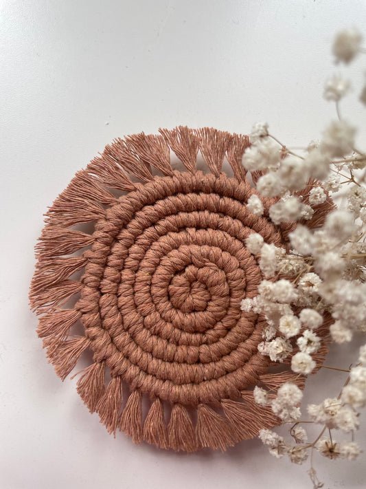 Macrame round coaster