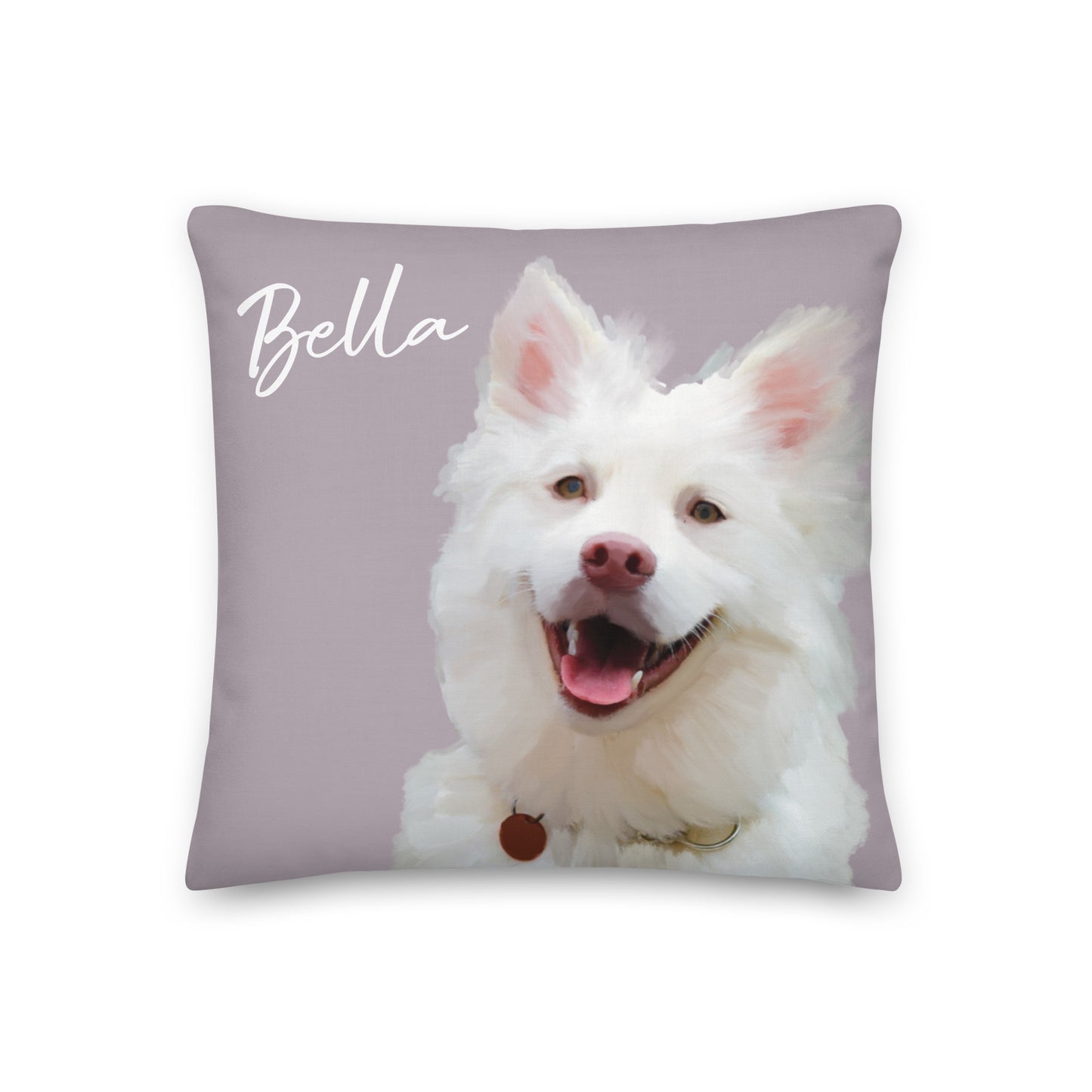 Personalised cushion with pet illustration