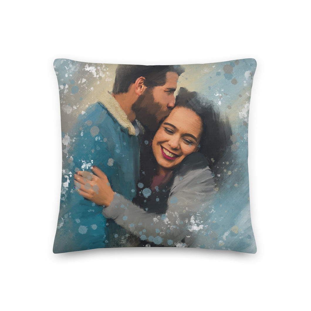 Personalised cushion for couples