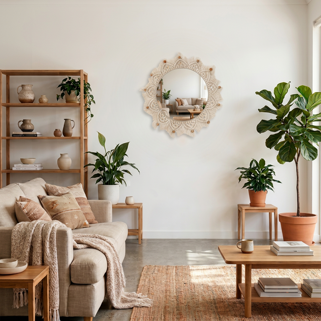 Macrame Wall Mirror