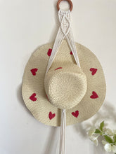 Load image into Gallery viewer, Macrame Summer Hats Wall Hanging Organiser

