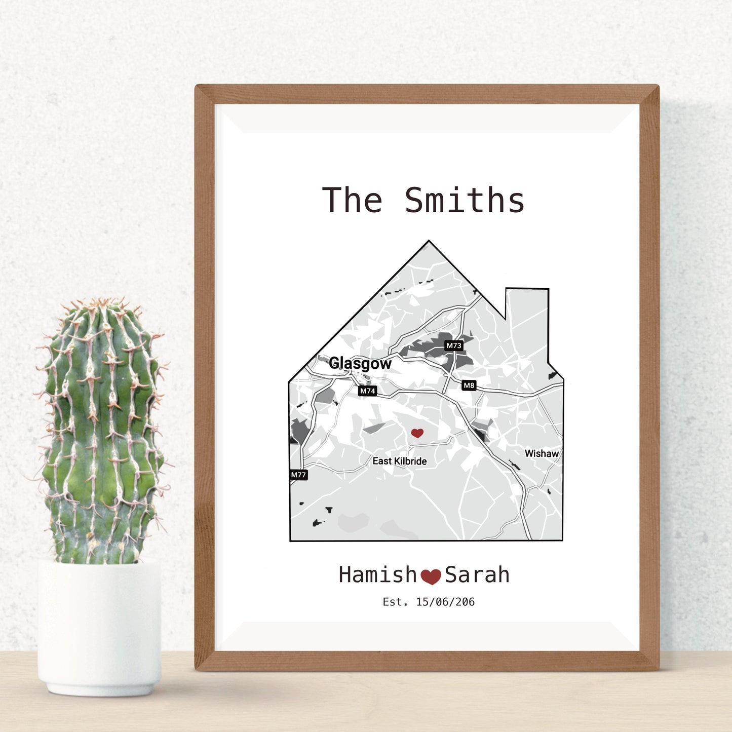 Personalised Art Print, New Home Gift