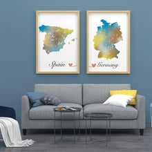 Load image into Gallery viewer, Personalised Multicolours Map, Set of Two
