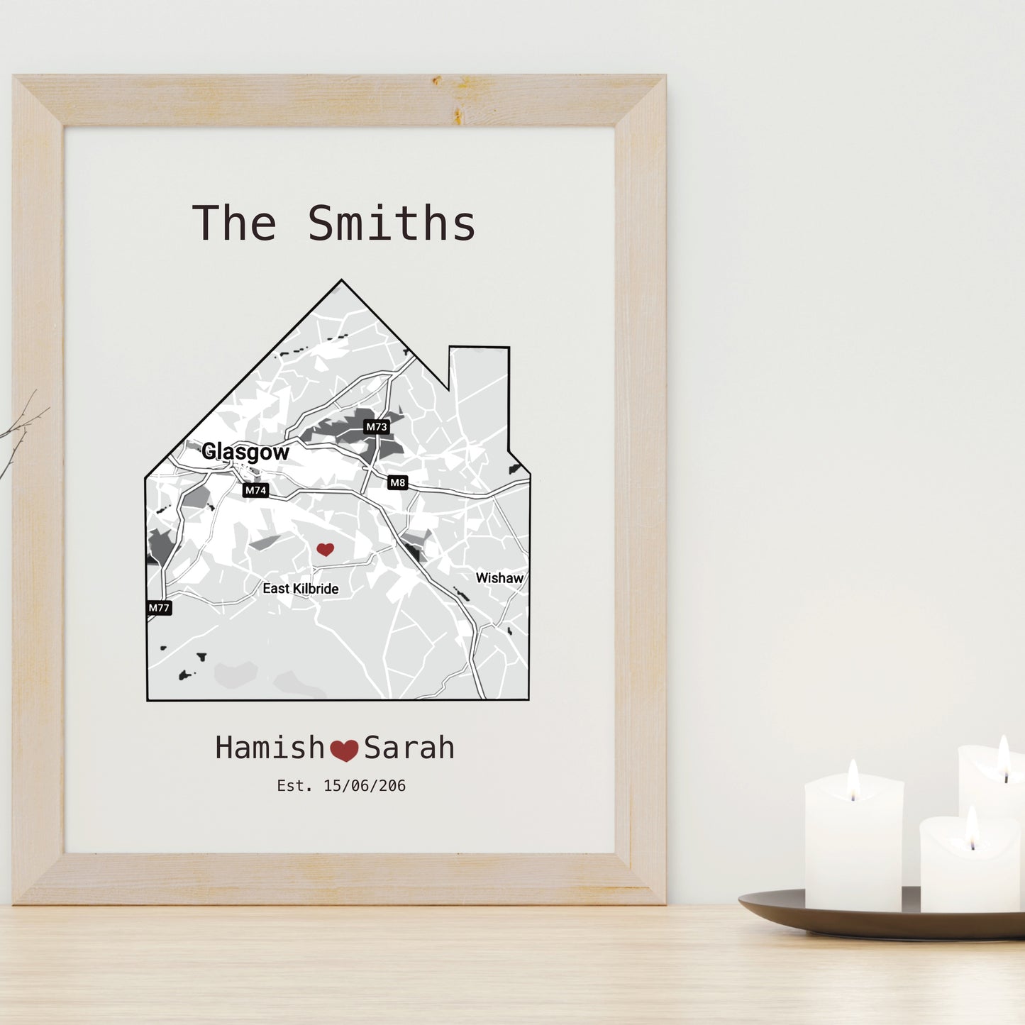 Personalised Art Print, New Home Gift