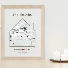Load image into Gallery viewer, Personalised Art Print, New Home Gift
