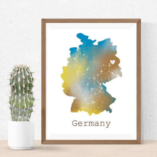 Personalised colorful Map