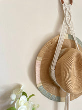 Load image into Gallery viewer, Macrame Summer Hats Wall Hanging Organiser
