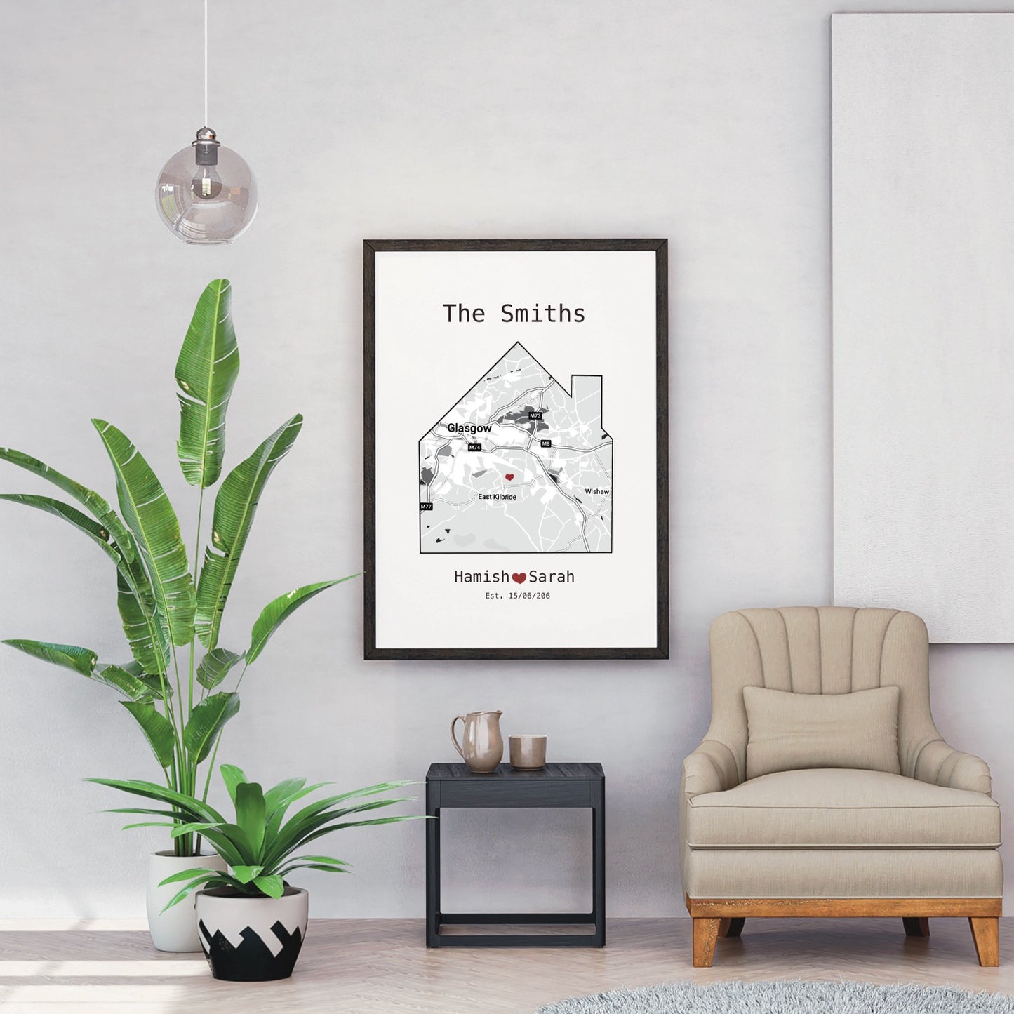 Personalised Art Print, New Home Gift