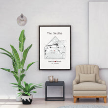 Load image into Gallery viewer, Personalised Art Print, New Home Gift
