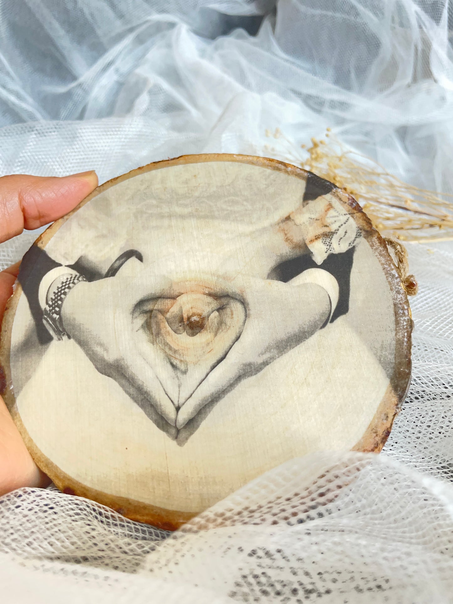 Personalised wooden photo frame